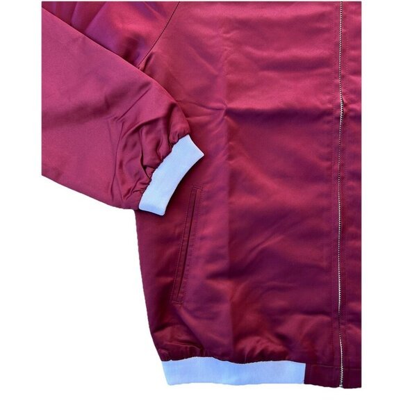 NEW The Babe Collection Style Club Satin Burgundy Bomber Women's Jacket Size Med - Picture 3 of 7